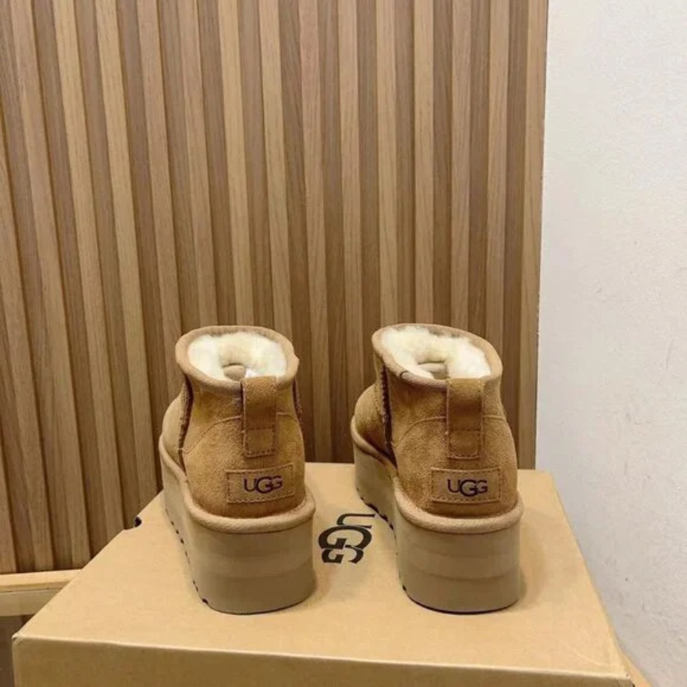 Ugg Chestnut Shearling Platform Boots - image 4
